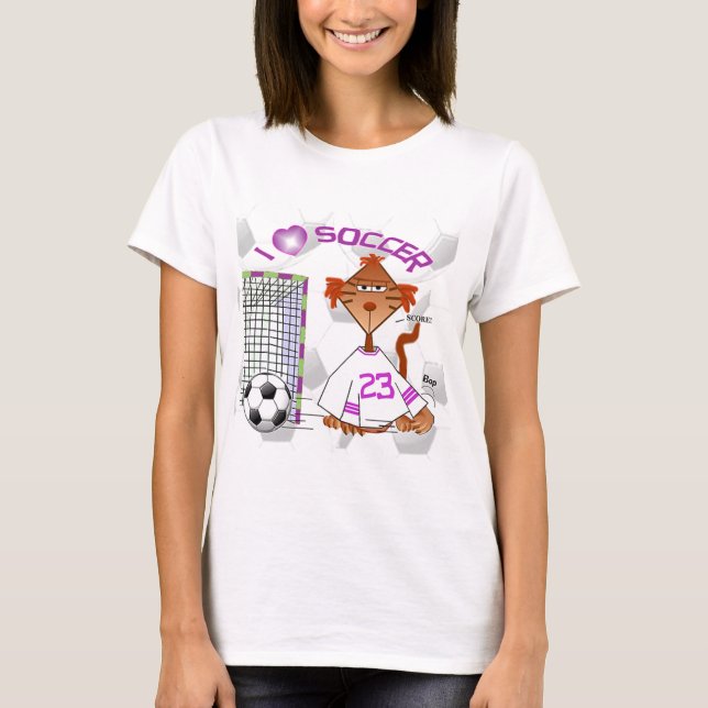 T-shirts Gato do futebol (Frente)