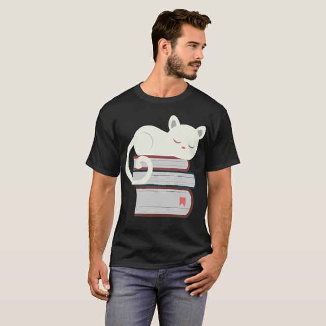 T-shirts Gato do livro (Frente Completa)