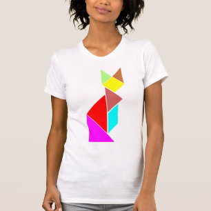 T-shirts gato do tangram