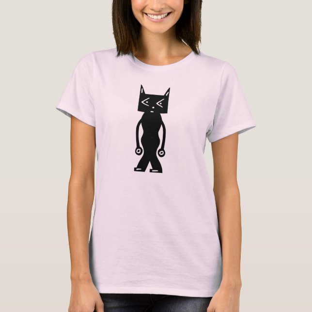 T-shirts Gato feliz 2000 da luz do sol (Frente)