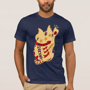T-shirts gato feliz do mercado em alta