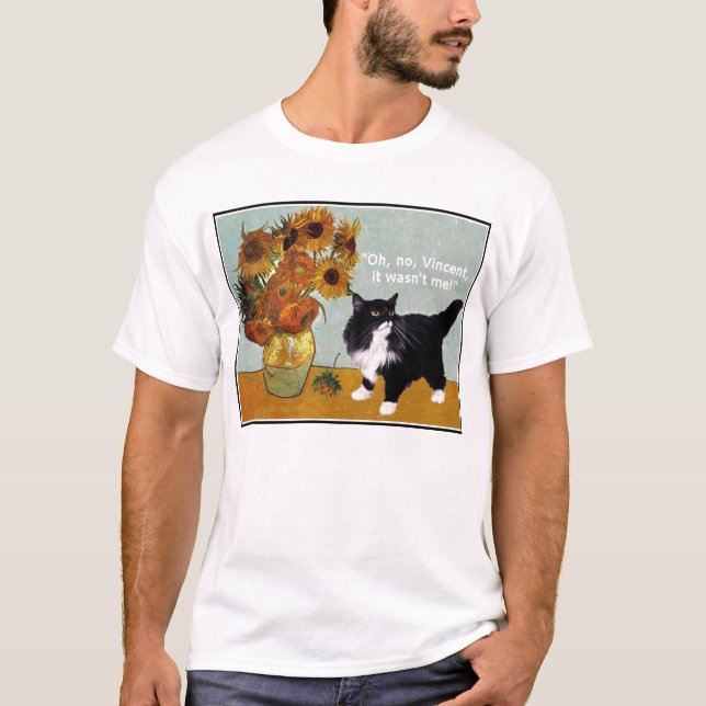 T-shirts Gato impertinente de Van Gogh (Frente)