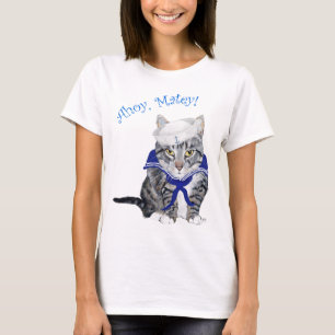 T-shirts Gato Listrado Marinheiro