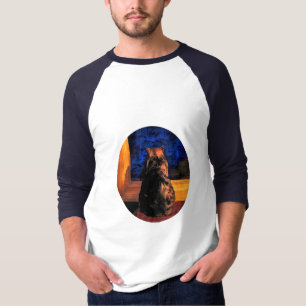 T-shirts Gato na janela