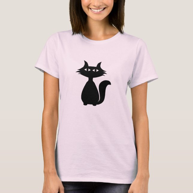 T-shirts Gato Negro (Frente)