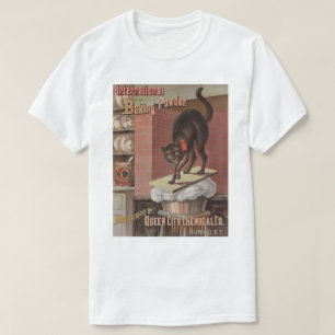 T-shirts Gato negro na cozinha, artista desconhecido