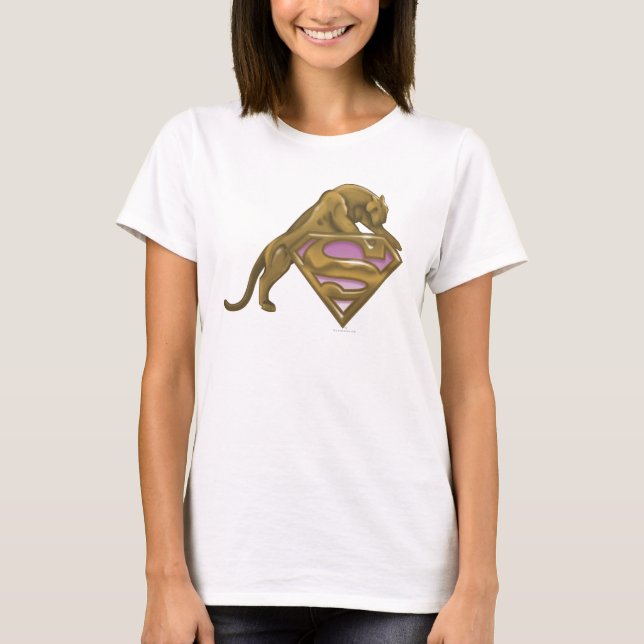 T-shirts Gato Ouro de Supergirl (Frente)