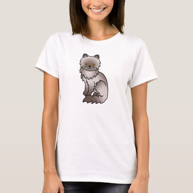 T-shirts Gato Persa Lilás (Frente)