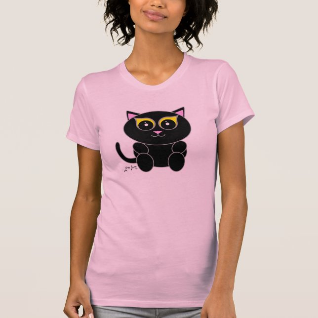 T-shirts Gato preto (Frente)