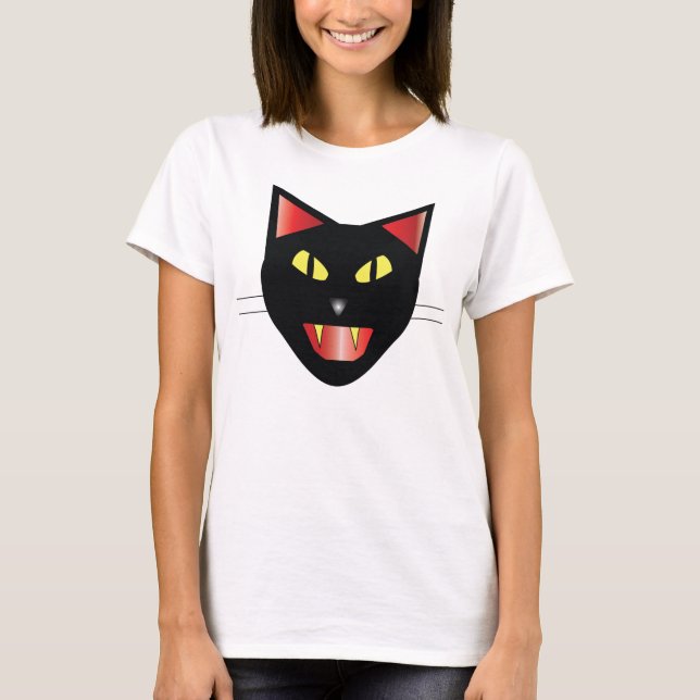 T-shirts Gato preto (Frente)