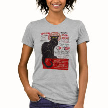 Gato preto de Nouveau da arte francesa de Tournee