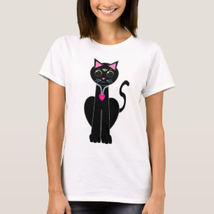 T-shirts Gato preto fofo