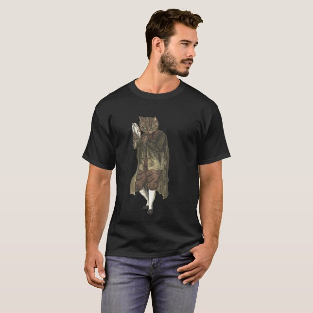 T-shirts Gato que joga o pandeiro (Frente Completa)