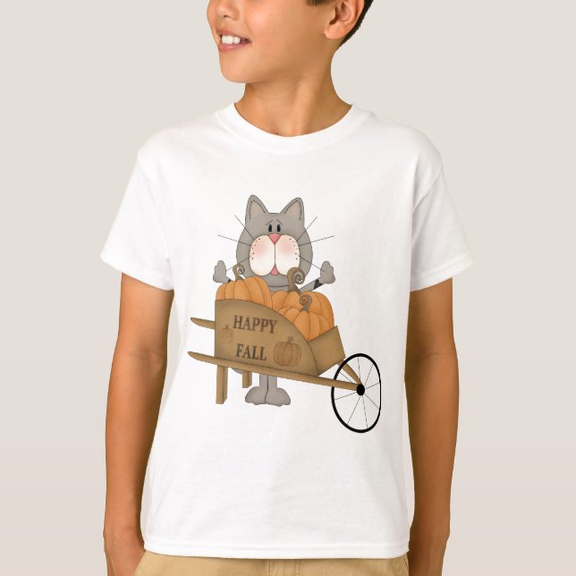 T-shirts Gato, queda feliz (Frente)