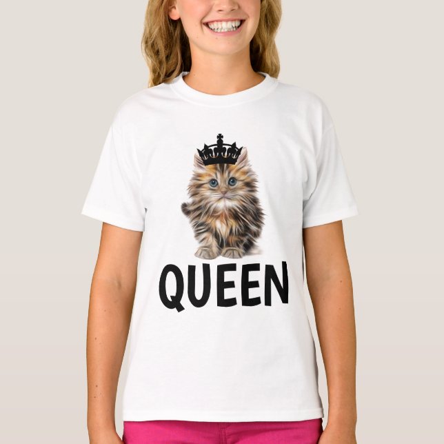 T-shirts GATO RAINHA, Meninas (Frente)