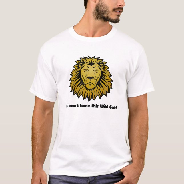 T-shirts Gato selvagem do leão (Frente)