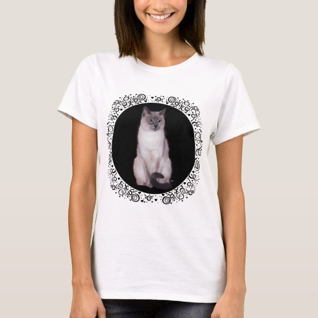 T-shirts Gato Siames (Frente)