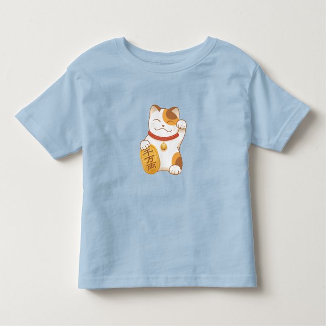 T-shirts Gato Sortudo Japonês, Maneki Neko (Frente)