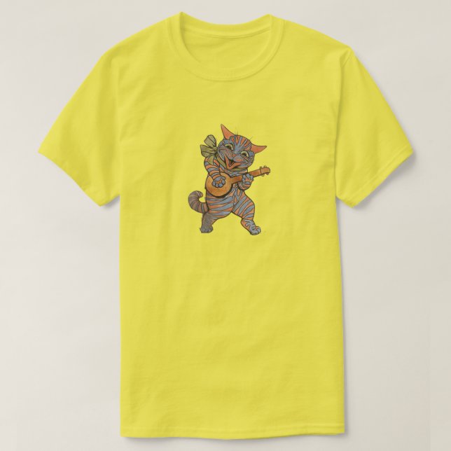 T-shirts Gato Tocando Banjo (Frente do Design)