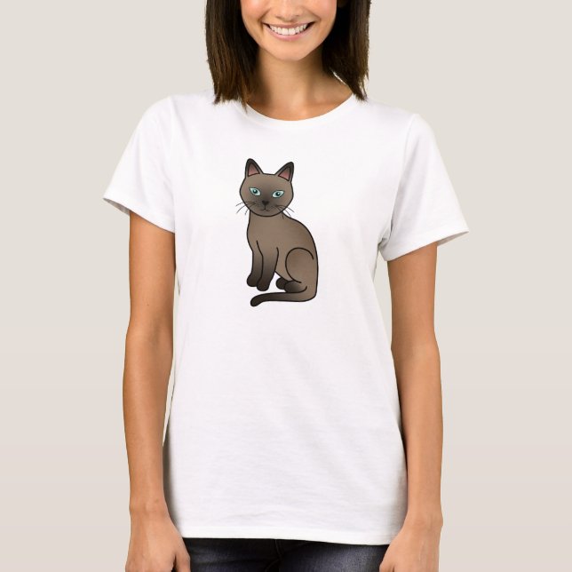 T-shirts Gato Tonquinês Marrom (Frente)