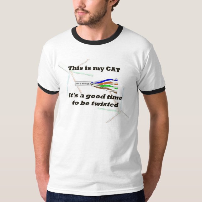T-shirts gato torcido (Frente)