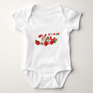 T-shirts Gato usando enfeite de Natal chapéu vermelho de Pa