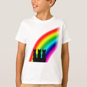 T-shirts Gatos do arco-íris