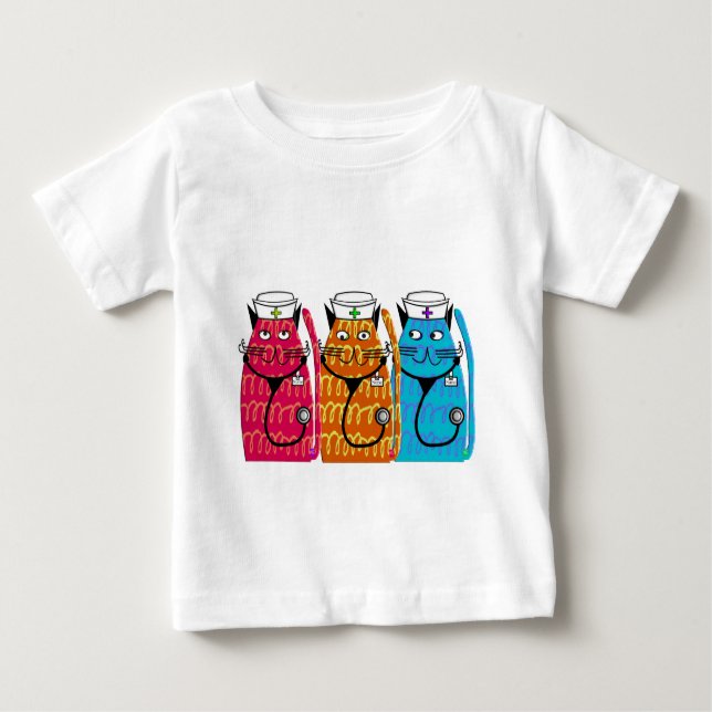 T-shirts Gatos Enfermeiros (Frente)