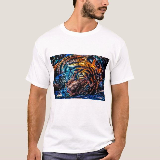 T-shirts gatos grandes das cores de alta qualidade da (Frente)