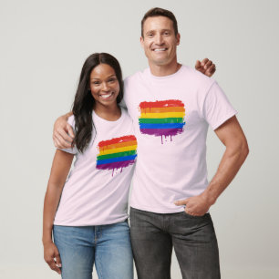 T-SHIRTS GAY FLAG DRIPPING