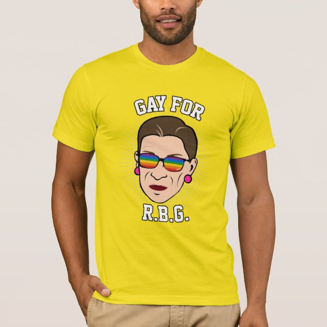 T-shirts Gay para RBG - orgulho 2016 de Ruth Bader Ginsburg (Frente)
