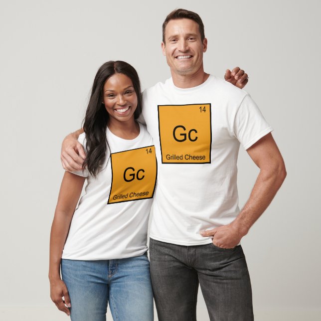 T-shirts Gc - Queijo Grelhado Símbolo de Elemento de Químic (Unissex)