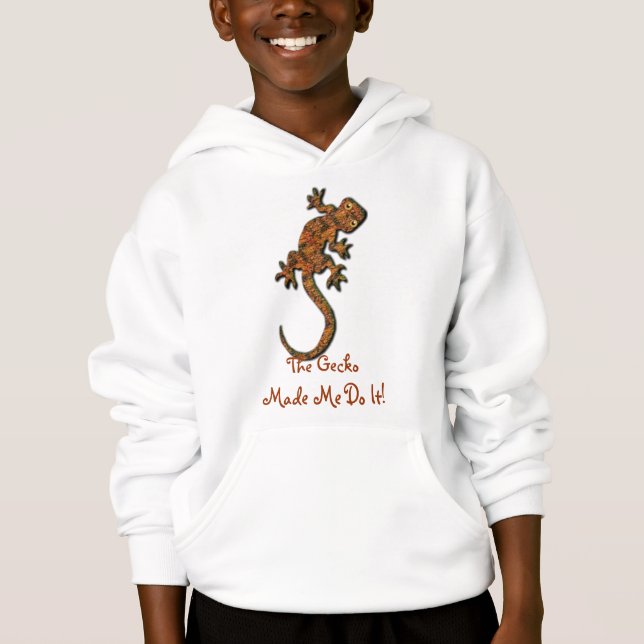 T-shirts Gecko Lizard Engraçado Hoodie, amante de animais (Frente)