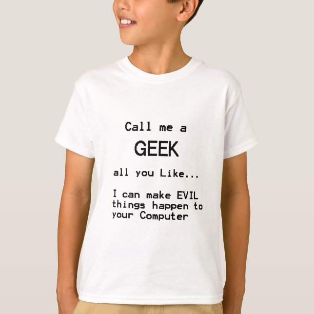 T-shirts Geek do computador (Frente)