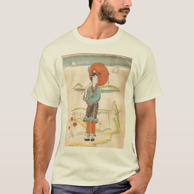 T-shirts Geisha/Japonesa Vintage (Frente)
