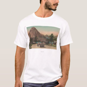 T-shirts Geleira, TA - vista de dois chalés & Mt. Rockwell
