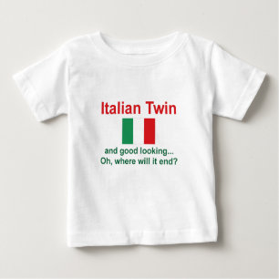 T-shirts Gêmeo italiano bonito