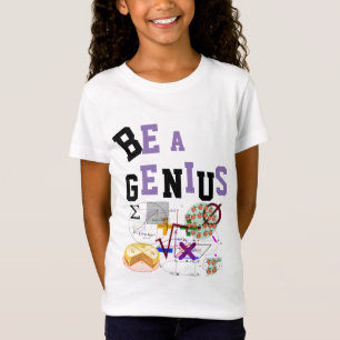 T-shirts GENIUS Tshirt 4 Girls NAME in Back