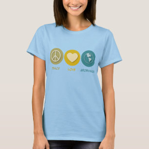 T-shirts Geofísica do amor da paz