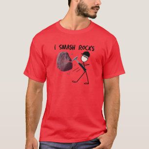 T-shirts Geólogo Stickman "que eu a quebra balanço "