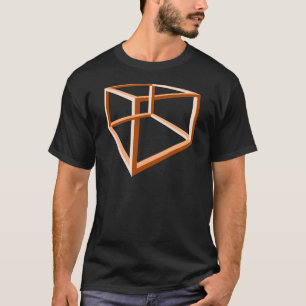 T-shirts Geometria impossível da ilusão 3d da ilusão óp