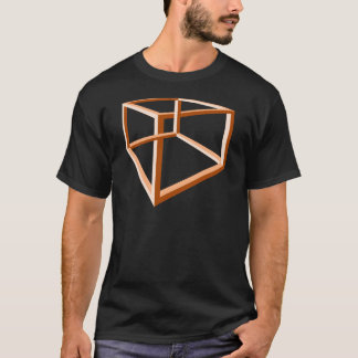 T-shirts Geometria impossível da ilusão 3d da ilusão óptica