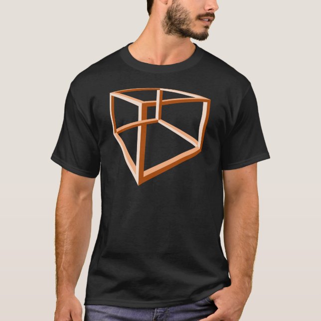 T-shirts Geometria impossível da ilusão 3d da ilusão óptica (Frente)