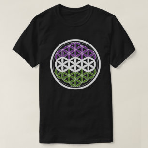 T-shirts geometria sagrada do gêneroQueer