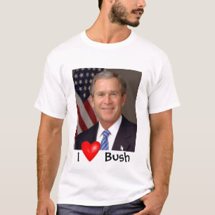 T-shirts George W. Bush, coração