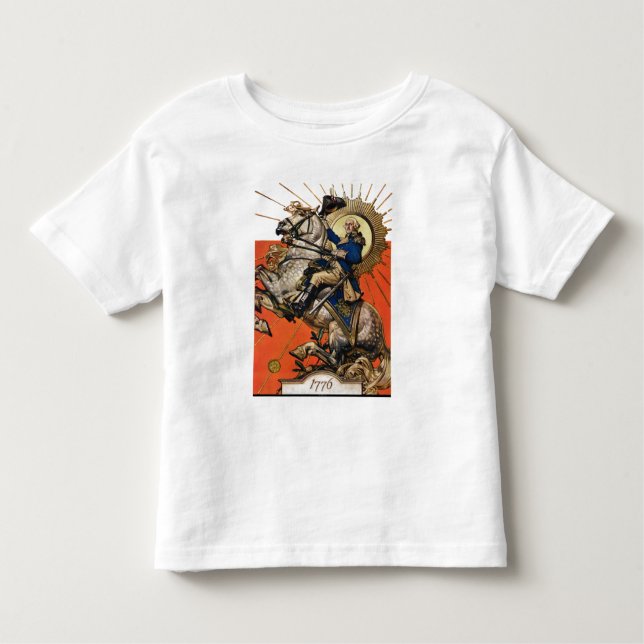 T-shirts George Washington a cavalo (Frente)