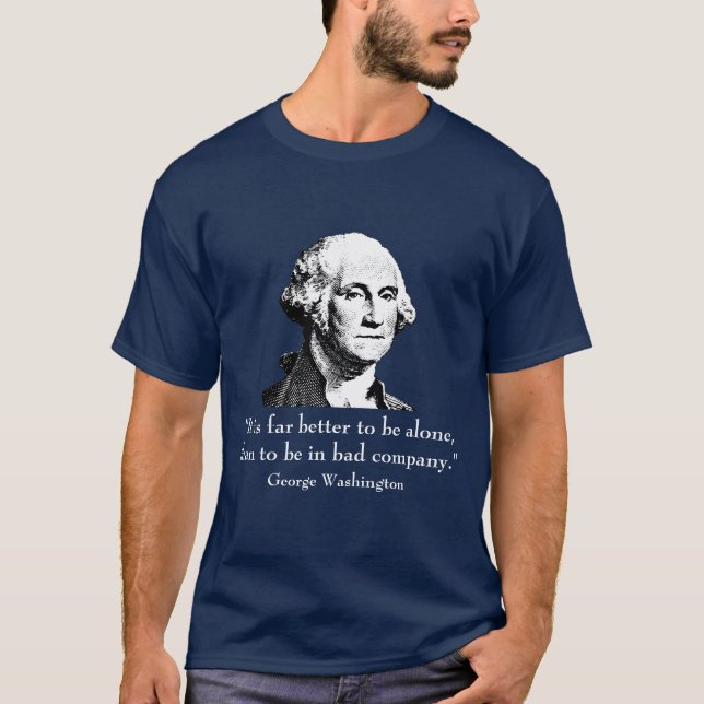 T-shirts George Washington e citações (Frente)
