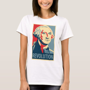 T-shirts George Washington - revolução: Parte superior da
