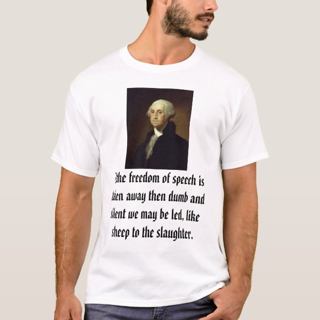 T-shirts George Washington, se a liberdade de expressão é… (Frente)