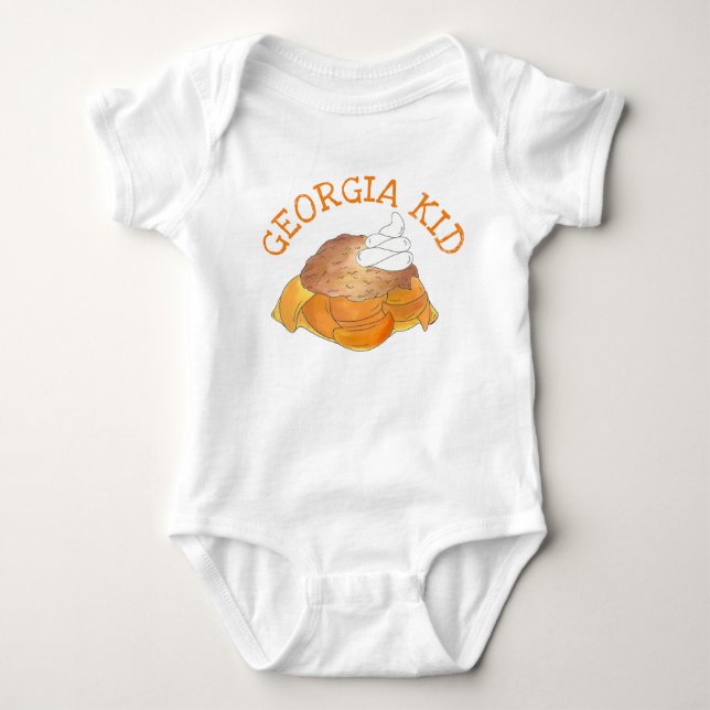 T-shirts Georgia Kid Peach Cobbler Southern Dessert Foodie (Frente)